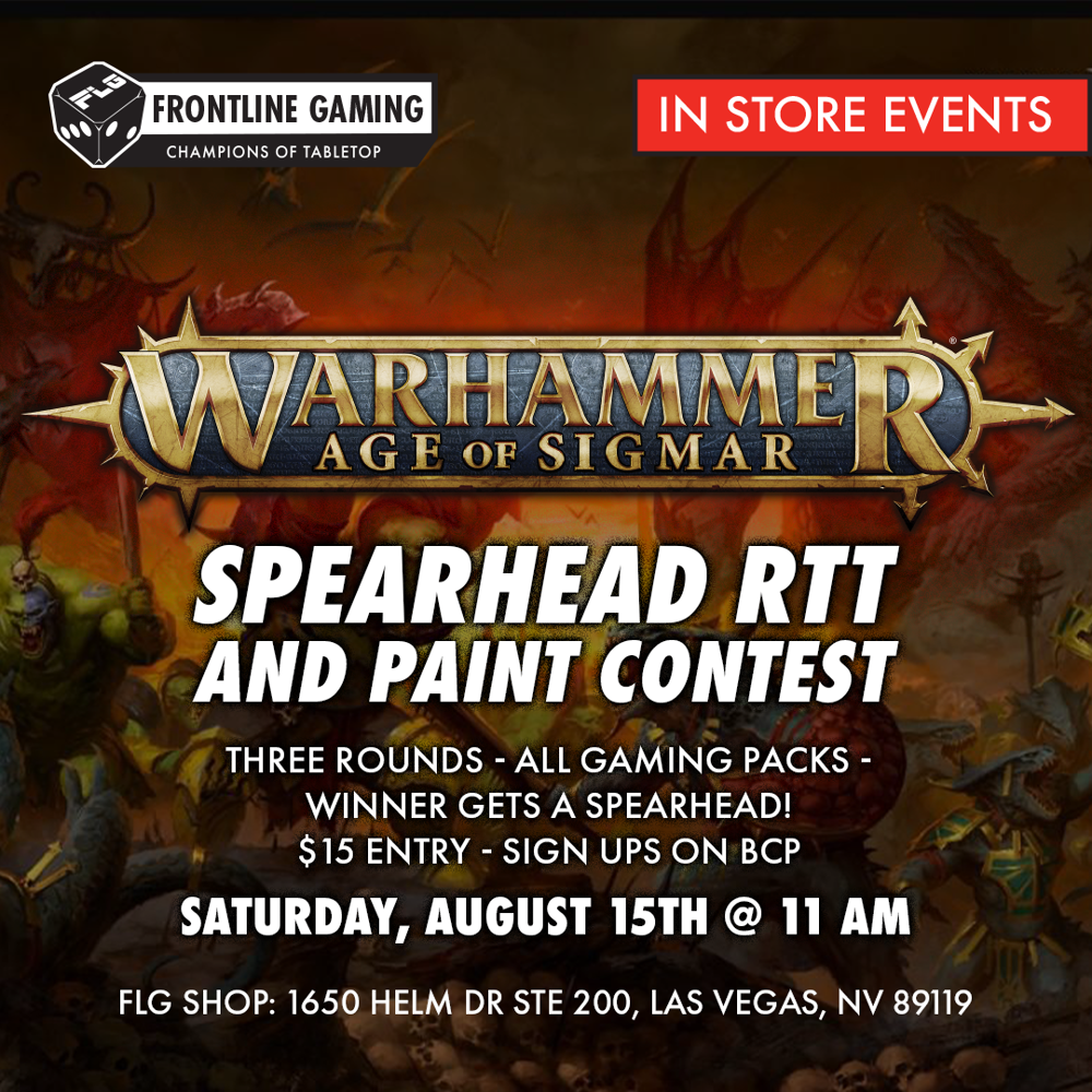 Spearhead RTT and Paint Contest